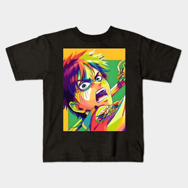 Eren jaeger wpap pop art Kids T-Shirt by Art engineer